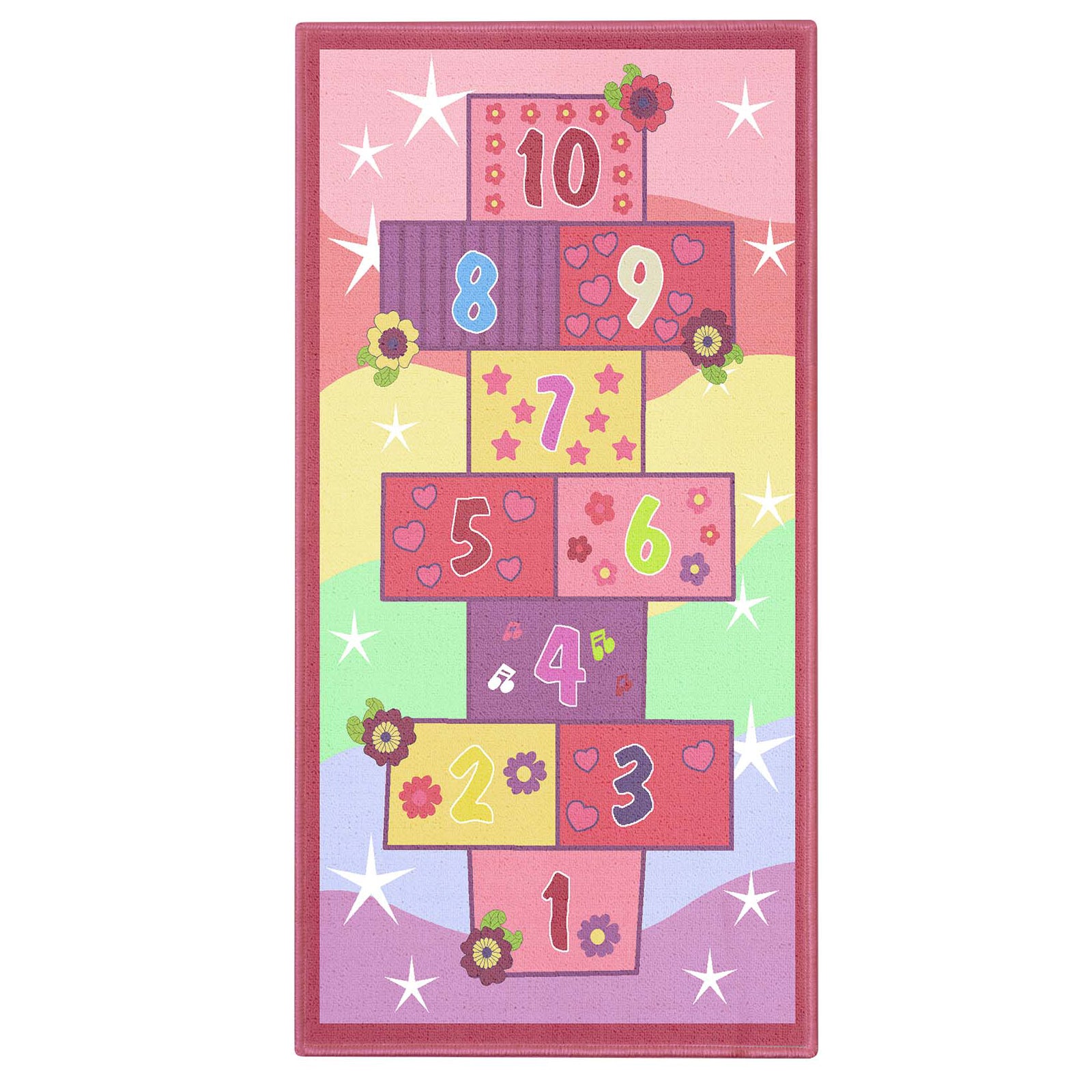 Boom Sport Hop001  Rainbow Hopscotch Kids Rug