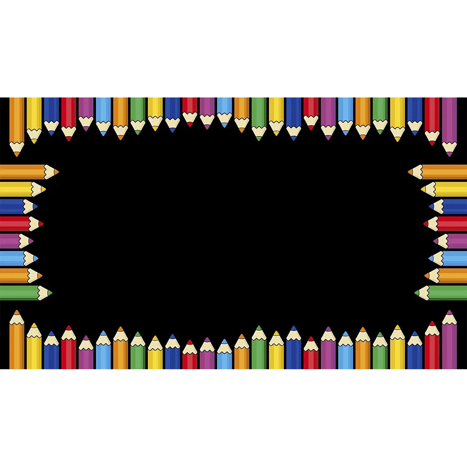 13'x7'5"-8'5"x6'5" Colorful Pencil Classroom Carpet - BooooomJackson -Kids Rugs Carpet