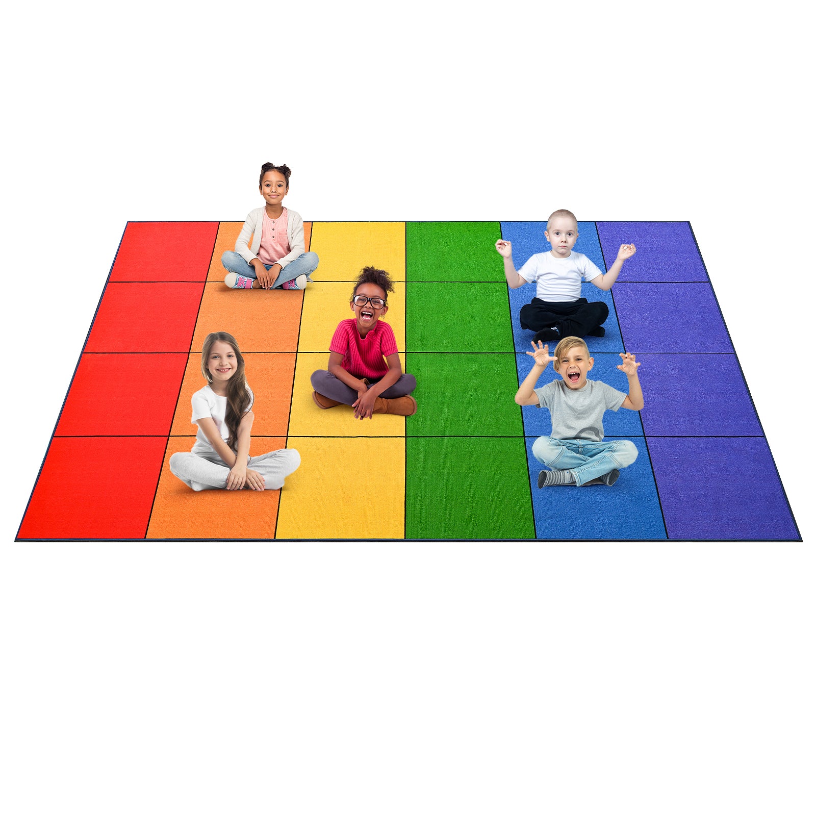 Boom Puzzle P008 Rainbow Classroom Rug