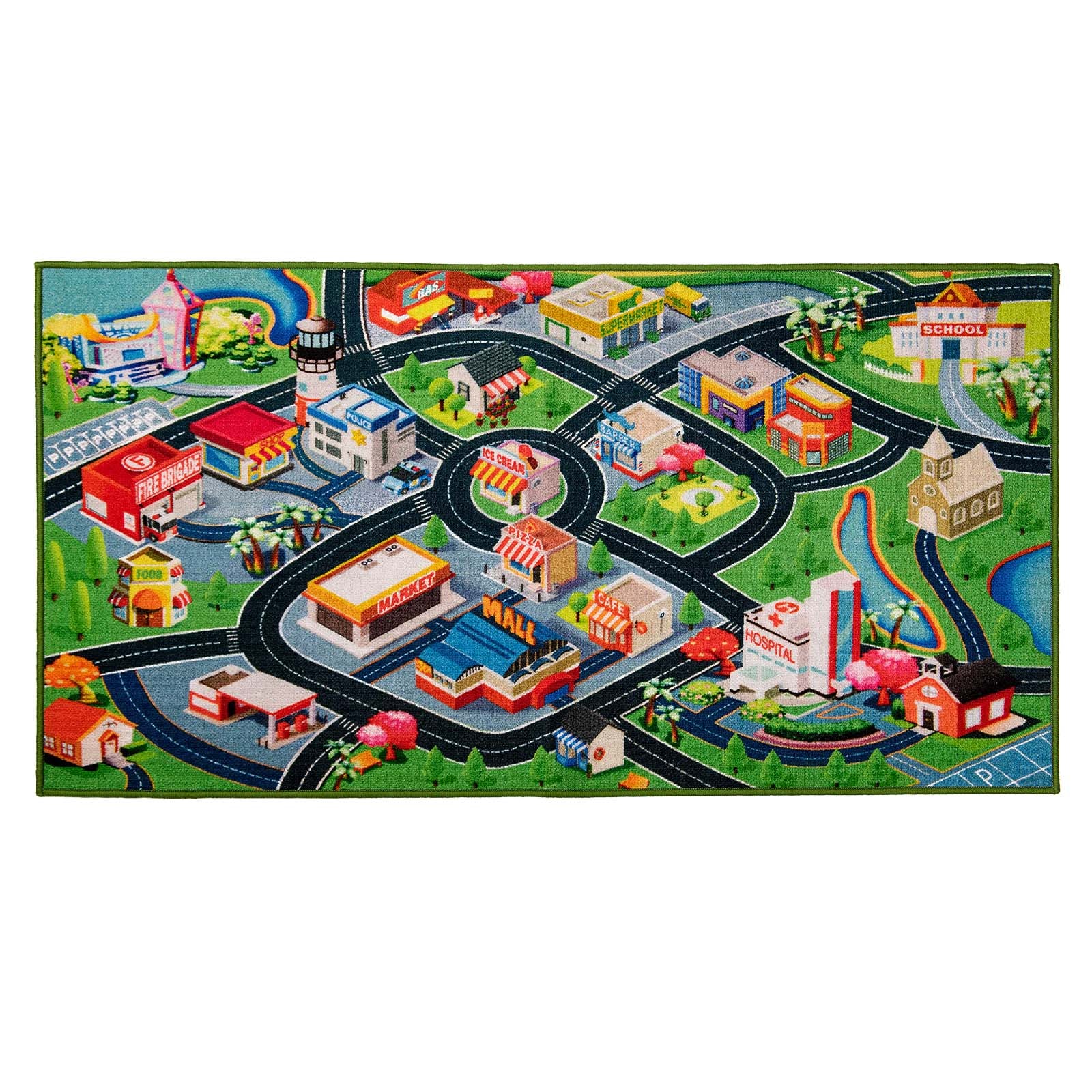 Boom City C003 3D Kids Car Rug