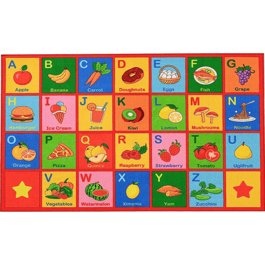 59”X39”-79"x59" Alphabet Letter Learning Carpet - BooooomJackson -Kids Rugs Carpet