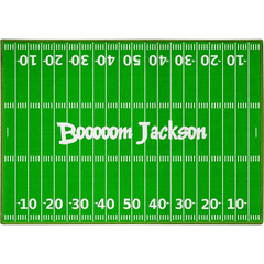 75"x52"-59"x39" Green Football Field Rug for Baby Todllder - BooooomJackson -Kids Rugs Carpet
