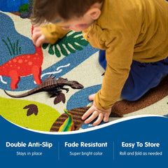 Kids Rug Dinosaur Rug Play Mat ,Non Slip Dinosaur Carpet for Baby Toddler Boys Girls,Soft Dinosaur Area Rug Play Rug for Room Bedroom Playroom Nursery Classroom 08