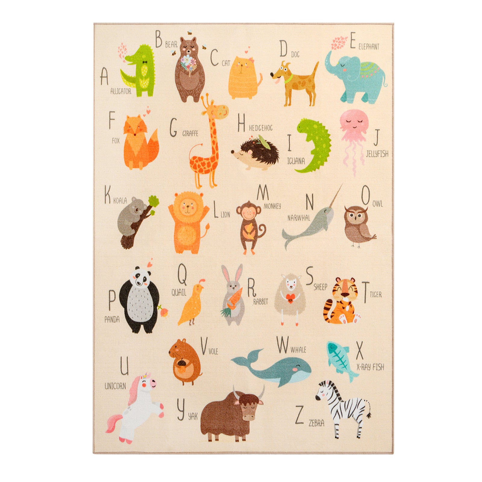 Boom Wild W006 Numbers Animal Kids Rug