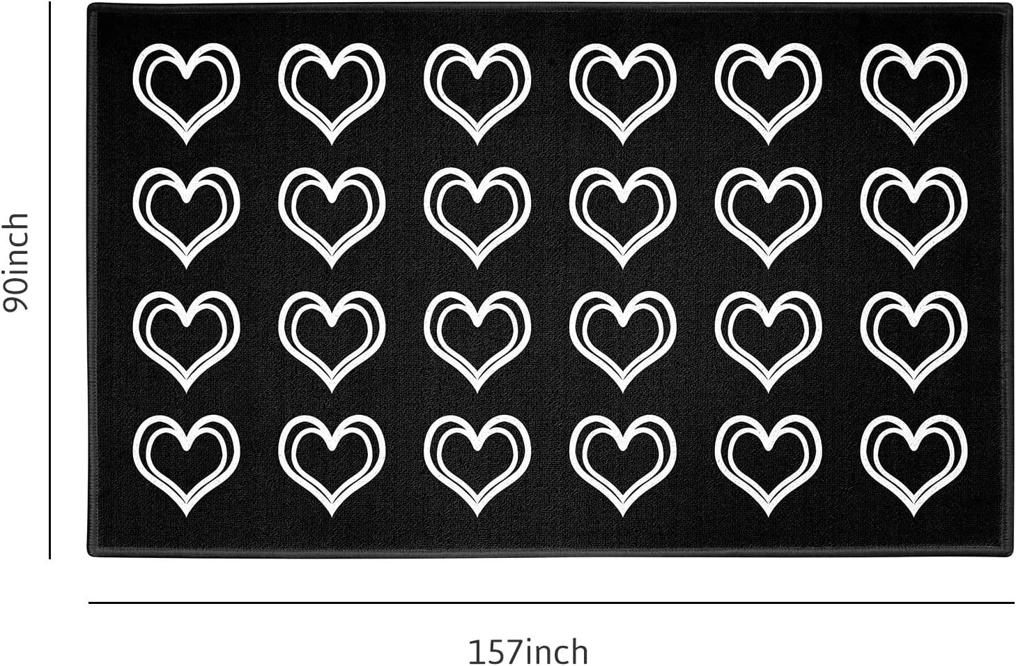 13'x7'5"-8'5"x6'5" Large Heart Classroom Carpet - BooooomJackson -Kids Rugs Carpet
