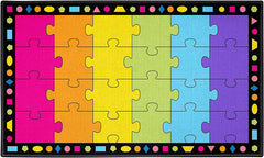 Booooom Jackson Large Classroom Rug Colorful Puzzle Classroom Carpet 7'5"x13'Area Rug with Non-Slip Backing School Classroom Seating Carpet Elementary(shense-4023) 06