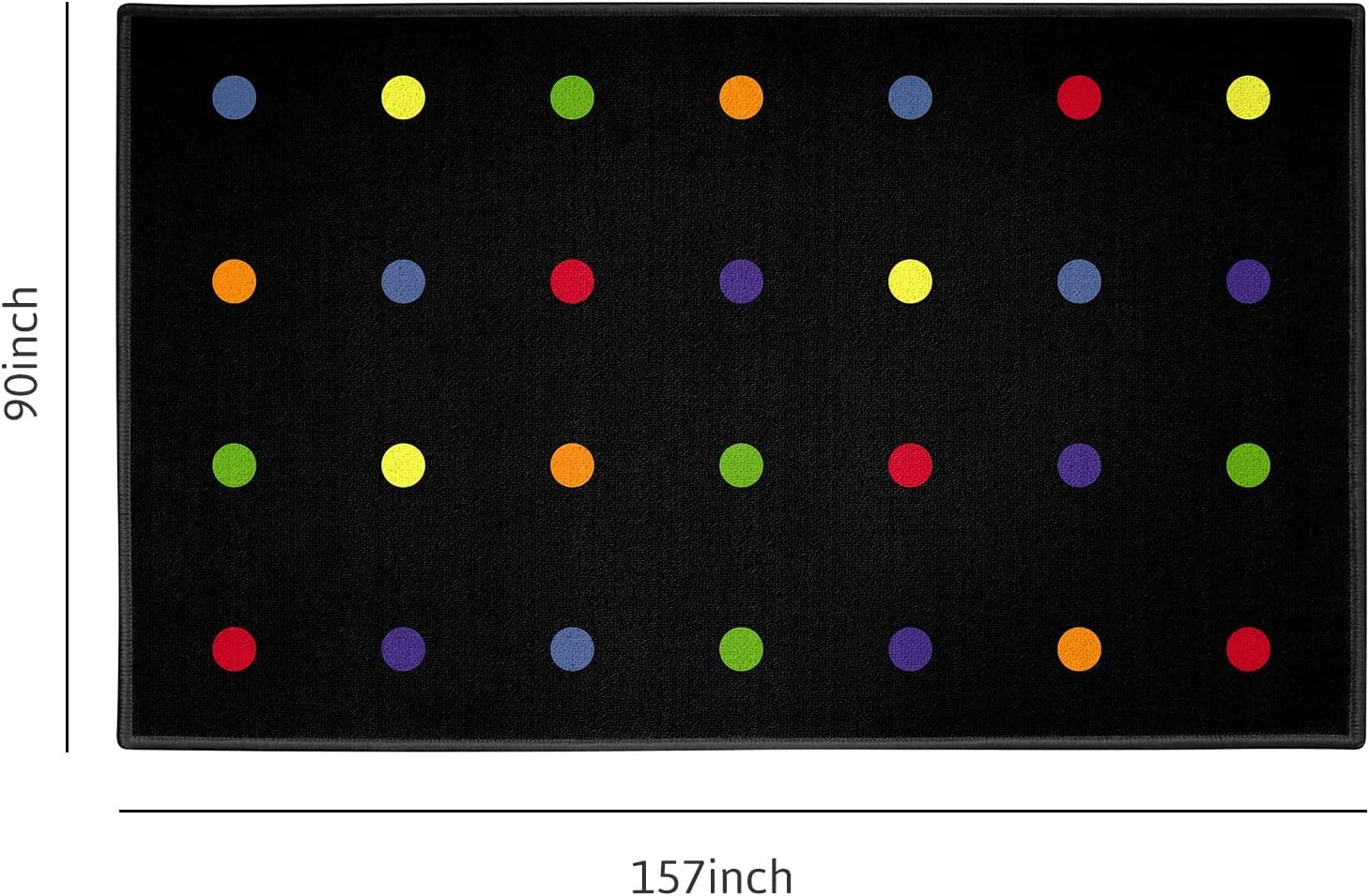 13'x7'5" Polka Dot Classroom Carpet - BooooomJackson -Kids Rugs Carpet