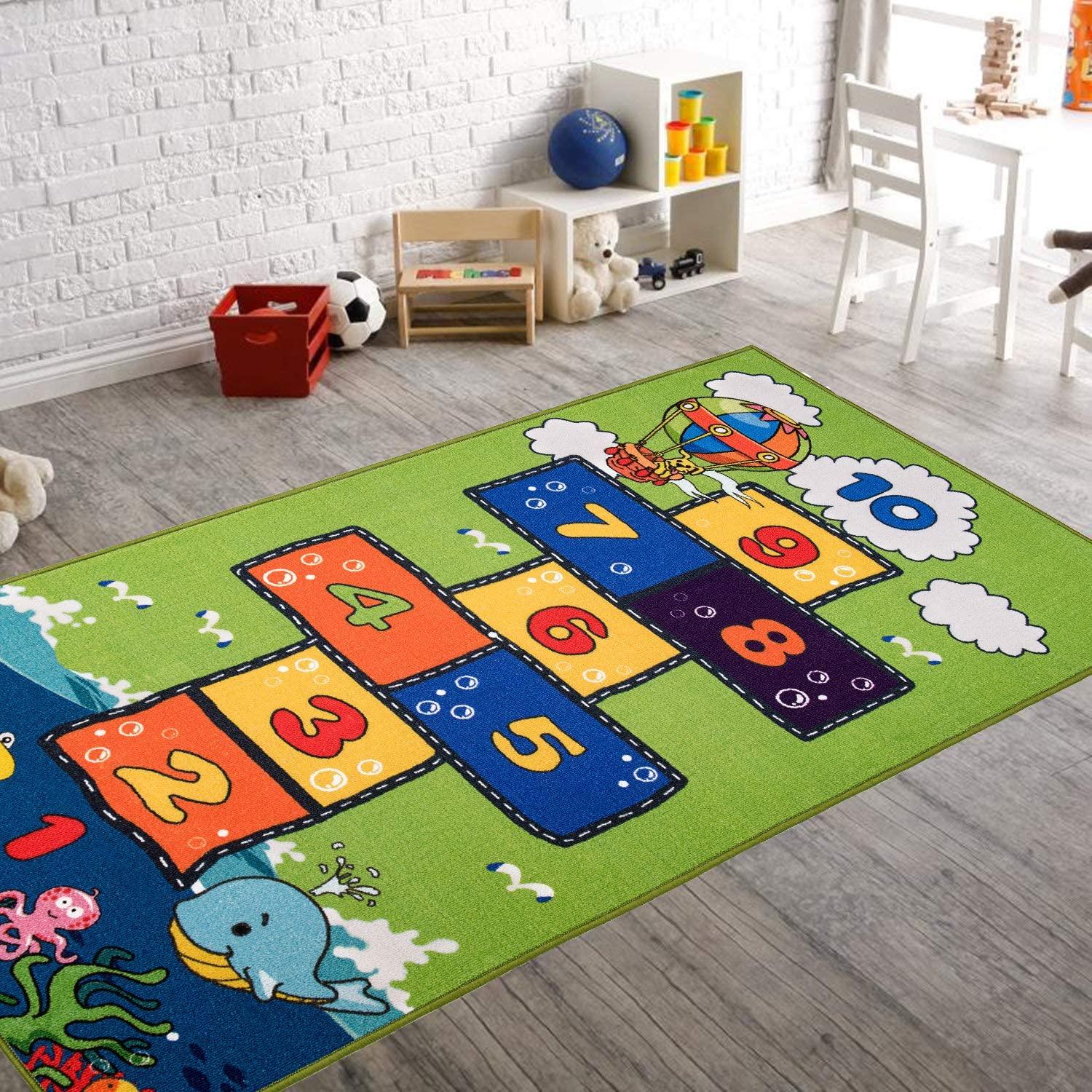 31''x70'' Hop and Count Hopscotch Kid Rug - BooooomJackson