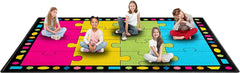 8'5"x6'5" Area Rug with Non-Slip Backing School Classroom Seating Carpet Elementary(PzPK-2620) - BooooomJackson -Kids Rugs Carpet