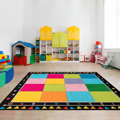 Booooom Jackson Classroom Carpet, Children's Classroom Rug 8'5"x6'5”Kid Rug with Non-Slip Backing,Children's Classroom Educational Seating Carpet Elementary 10